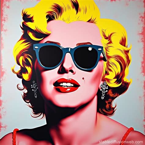 Marilyn Monroe's Painting by Andy Warhol in Sunglasses | Stable ...