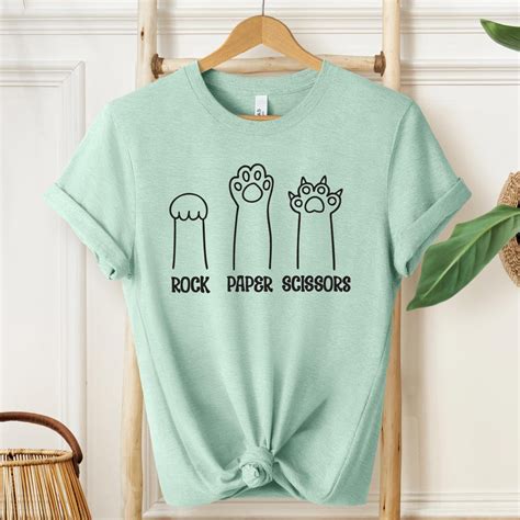 Funny Cat Paw T-shirt: Rock Paper Scissors Feline Humor Tee - Etsy