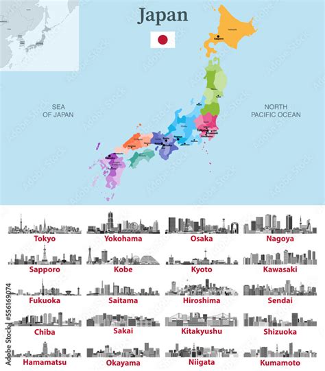 Japan Cities Map 的图像结果