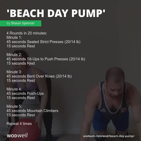 "Beach Day Pump" Workout, Coach Creation WOD | WODwell | Crossfit ...