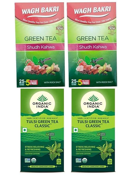 Wagh Bakri Shudh Kahwa 25 Tea Bags + 5 Tea bags Free (Pack of 2) With 2 ...