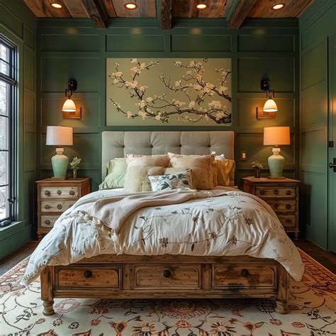 50+ Green Accent Bedroom Wall Ideas That Will Make You Green With Envy ...