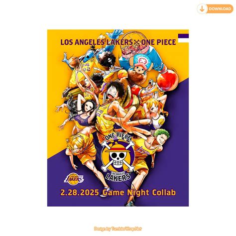 Los Angeles Lakers X One Piece Game Night Collab PNG » TumblerWrap.Net