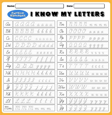 Cursive Letter Practice Free Worksheet - Download & Print Now!