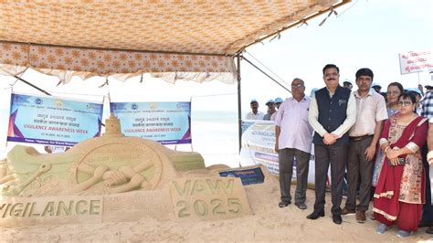 "Sand Art organized in observance of Vigilance Awareness Week at ...