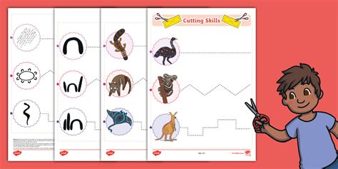 Indigenous Themed Cutting Skills Worksheets (teacher made)