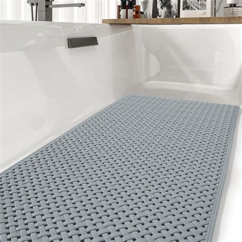 Amazon.com: tchdio Extra Long Bathtub Mat Non Slip 40x16 inch, Shower ...