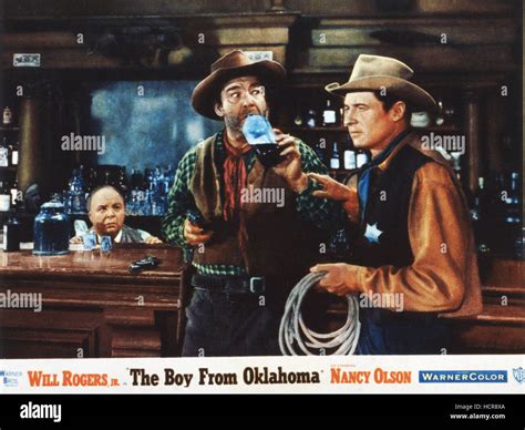 THE BOY FROM OKLAHOMA, center: Lon Chaney Jr., far right: Will Rogers ...