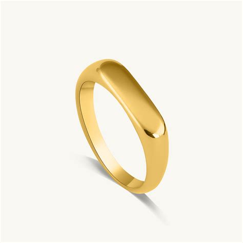 Modern Geometric Gold Ring – PALMONAS