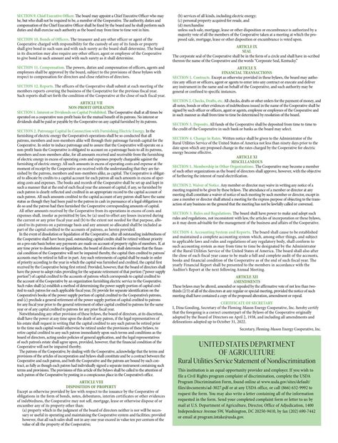 Cooperative Bylaws | Fleming-Mason Energy Cooperative