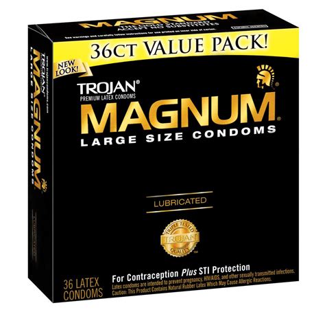 Magnum Lubricated Condoms 36 Pack | Trojan | Sexual Health