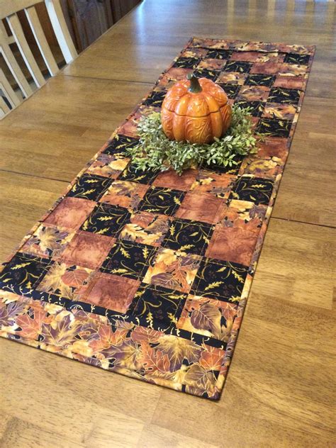 Quilted Fall Table Runner, Quilted Table Runner, Table Runner, Fall ...