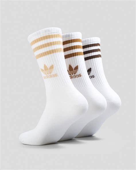 Shop adidas Women's Crew Sock Pack In White/magbei/brndes/brwon - Fast ...
