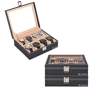 Kuber Industries Pack of 3 Premium Faux Leather See Through 8 Slots ...