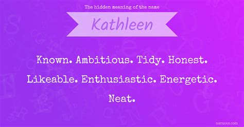 Kathleen Name Meaning