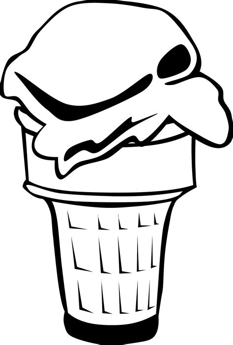 Classic and Chic: Ice Cream Clipart in Black and White