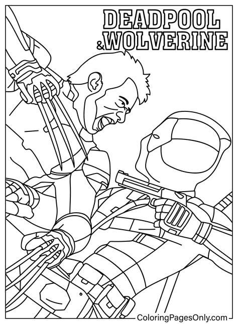 Deadpool Wolverine Logo Coloring Page