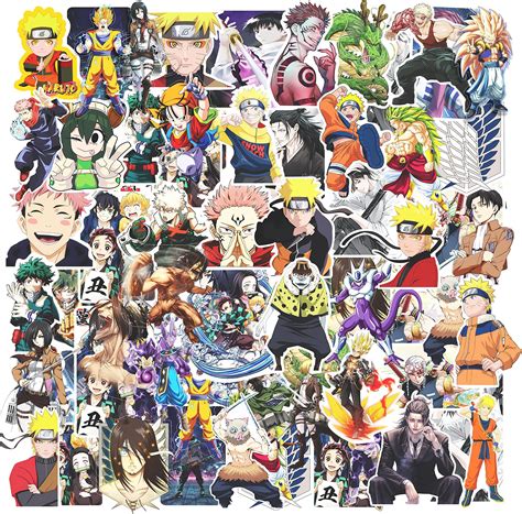Pack of 56 Naru Anime Aesthetic Vinyl Stickers for Laptop, Journal ...