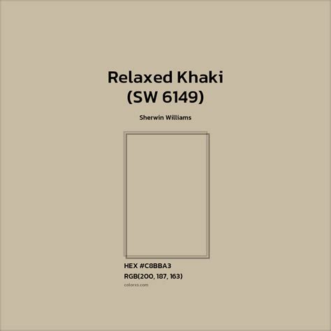 Sherwin Williams Relaxed Khaki (SW 6149) Paint - color codes, matching ...