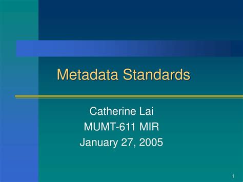 Metadata Standards 的图像结果