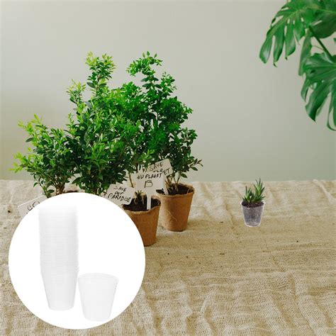 HONMEET 50Pcs Clear Plastic Pots for Plants with Durable Design for ...