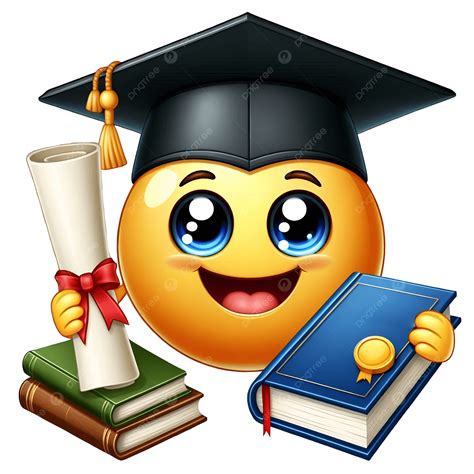 Graduation Emoji With Diploma And Books, Graduation Emoji, Graduation ...