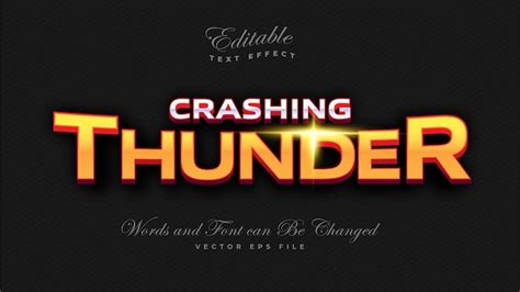 Crashing thunder bold text effect | Free Vector
