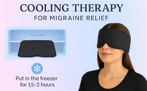 OM DECOR Wearable Cold Relief Head Cap with Gel Black– Migraine ...