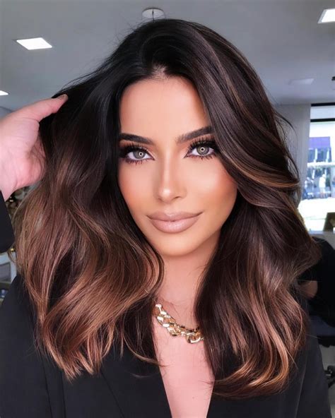 Highlights For Dark Brown Hair, Brunette Hair With Highlights, Dark ...