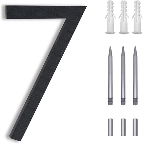 Amazon.com: 8 Inch Black House Numbers For Outside,Metal Floating Large ...