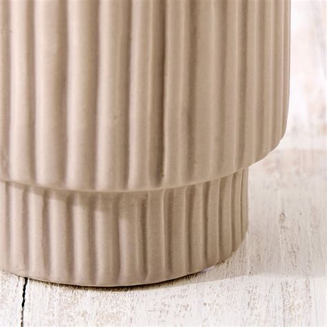 Buy Nesta Eden Ceramic Ribbed Taper Candle Holder from Home Centre at ...