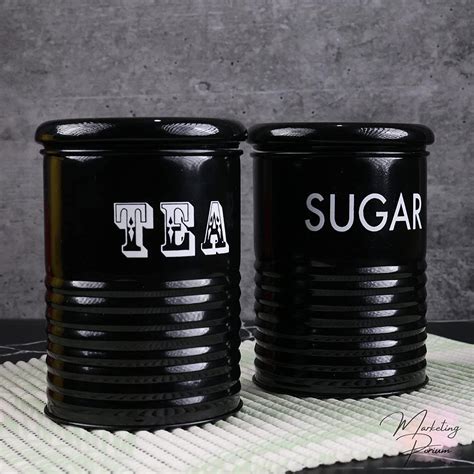 Buy MWTREND Tea & Sugar Jar Set Of 2 For Home & Kitchen Storage Box ...