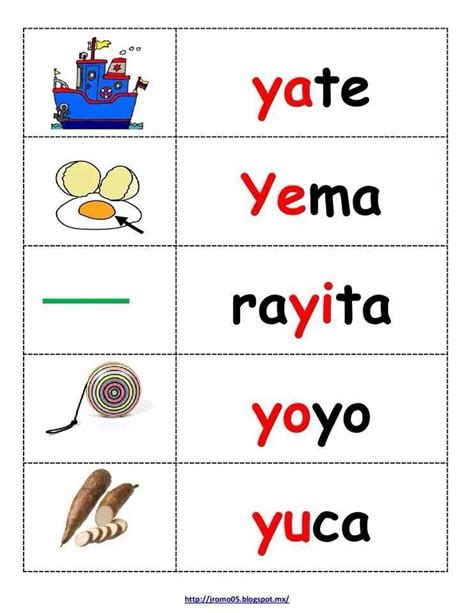 Ya ye yi yo yu | Actividades de letras, Actividades del alfabeto en ...
