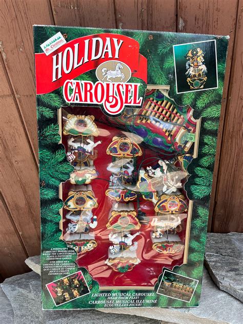 Mr Christmas Holiday Carousel Lighted Musical Vintage New Old Stock in ...