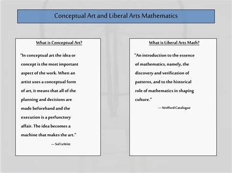 PPT - Exploring Conceptual Art & Liberal Arts Mathematics PowerPoint ...