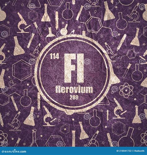 Flerovium Chemical Element. Stone Material Grunge Texture Stock Illustration - Illustration of ...