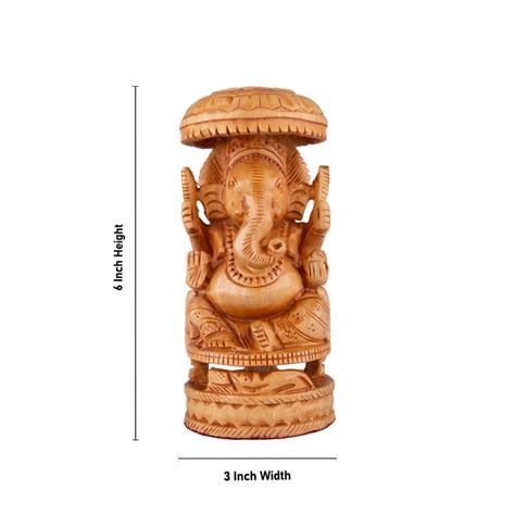 Giri - Wooden Ganesh | Ganapti Idol | Indian God Statue