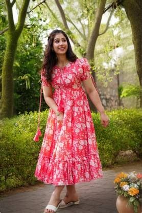 HANDSOME KING Women Layered Pink Midi/Calf Length Dress - Buy HANDSOME ...