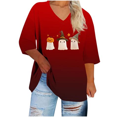 FDGIU Halloween Shirts for Women Women's Halloween Fashion Daily ...