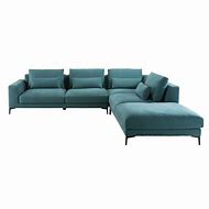 Image result for Peacock Blue Corner Sofa