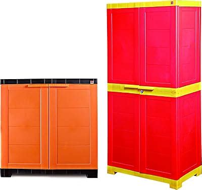 Cello Novelty Plastic Big 2 Door Cupboard - Blue and Grey : Amazon.in