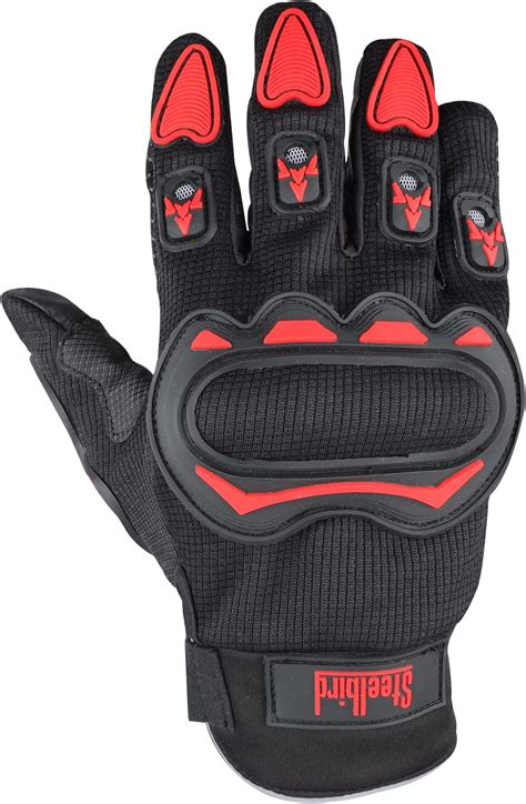 Steelbird Full Finger Bike Riding Gloves with Touch Screen Sensitivity ...