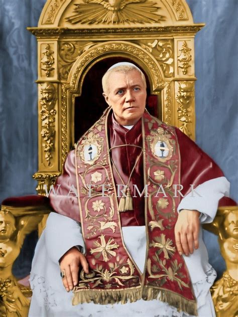 Custom Colorized Digital Photo Painting of Pope St. Pius X Digital ...