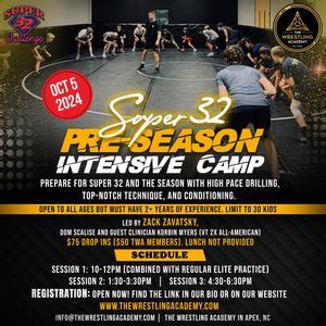 Super 32 Intensive Camp with Korbin Myers, 1050 Classic Road, Apex, NC ...