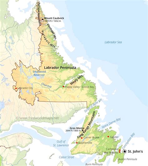 Nfld Map Snapshot, Canada: Newfoundland