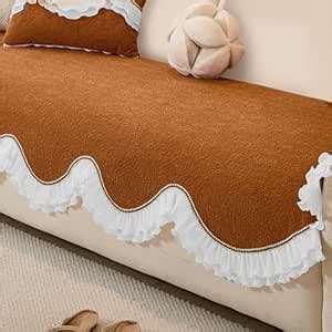 HOKIPO 'French Classic Frill' Anti-Slip Sofa Cover Mat for All Sofas ...
