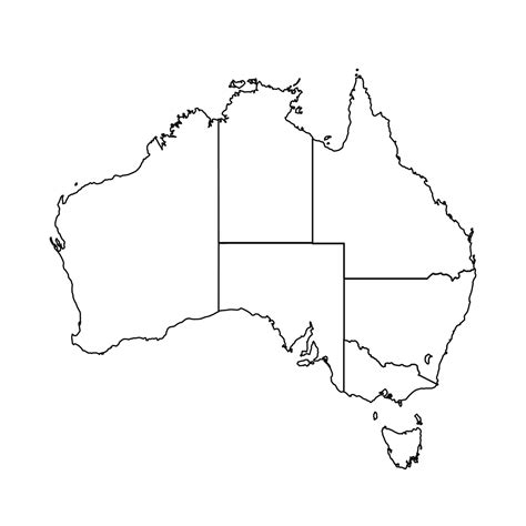 Black And White Outline Map Of Australia at Ashley Cianciolo blog