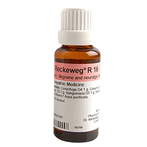 Buy DR.RECKEWEG R 16 MIGRAINE AND HEADACHE DROPS 22 ML Online & Get ...
