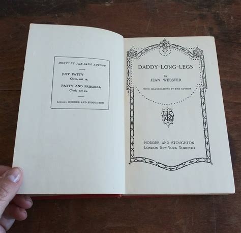 Antique "daddy Long Legs" Book by Jean Webster, 1912 Novel - Etsy