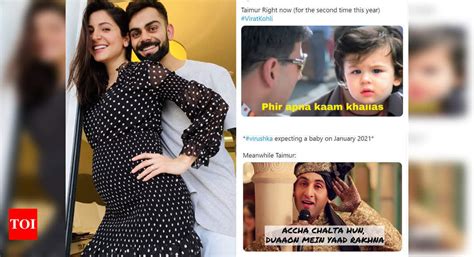Virat Kohli-Anushka Sharma announce pregnancy; Twitterati trend Taimur ...